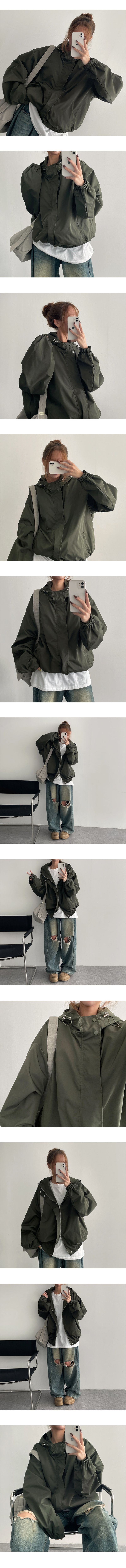 Bonder High-Neck Hooded Windbreaker