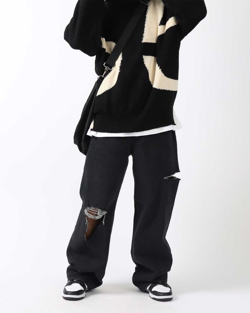 Mupa Knife Cutting Denim Pants (2color)