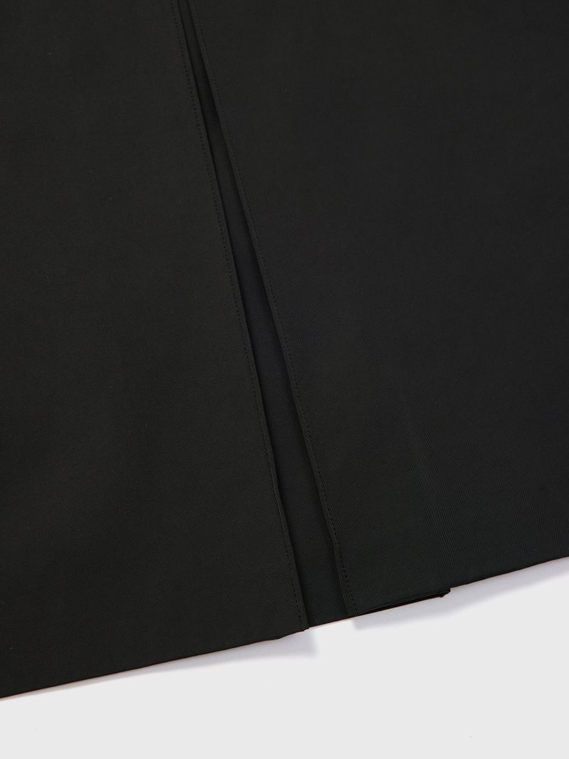 Curvy Line Mac Coat Black