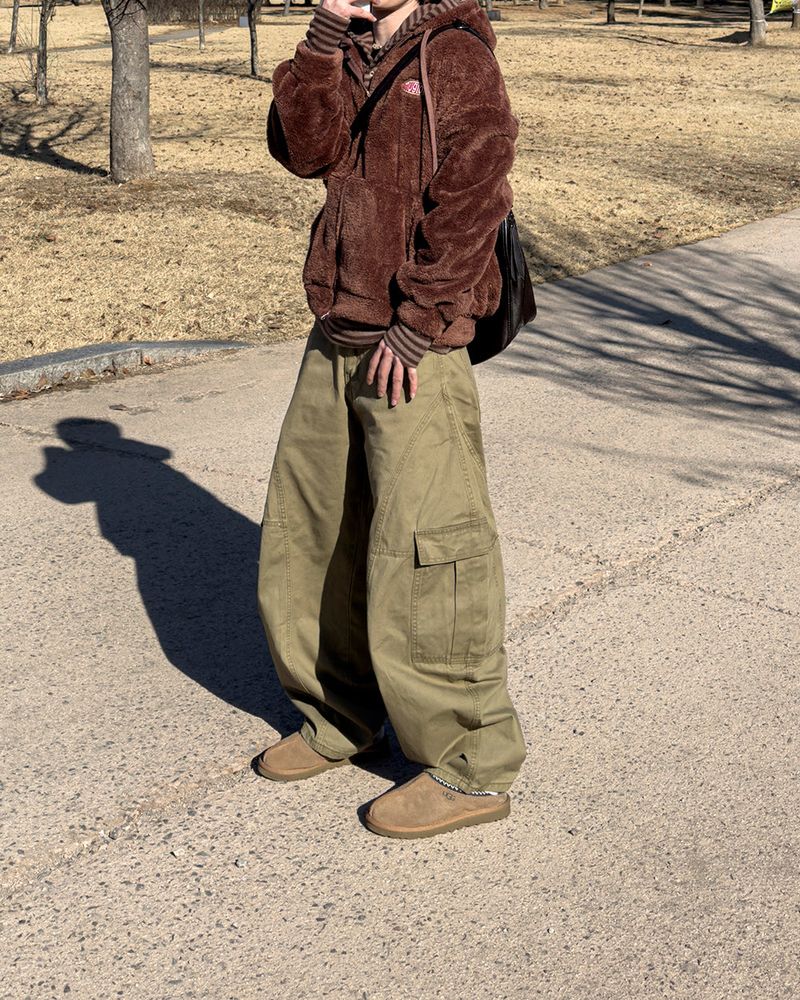 Perrin Fleece Shearling Hood Zip-Up