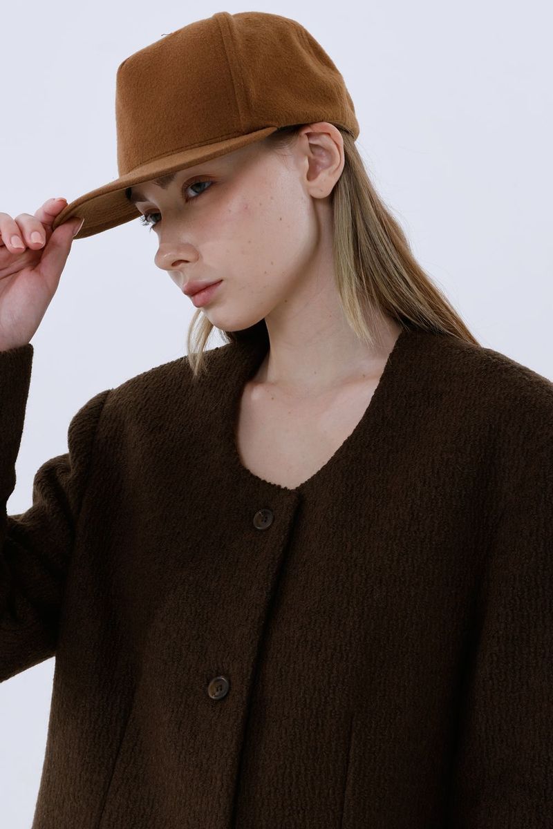 Loventina（ラヴェンティナ）の「WOOL-LIKE LONG COAT_BROWN（Jackets/Outerwear）」