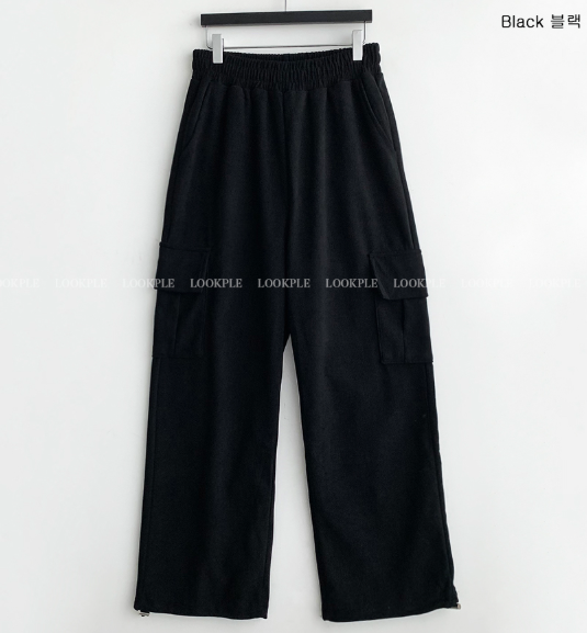 [In-house production]  First Corduroy Cargo String Wide Pants