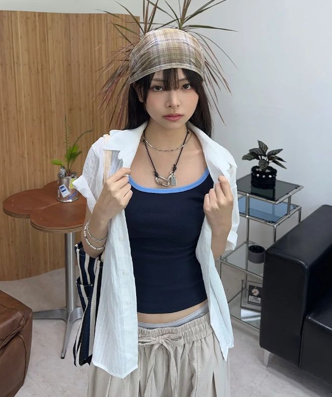 SATIIIZ（サティーズ）の「Carder Summer Textured Short Sleeve Shirt（Tops）」