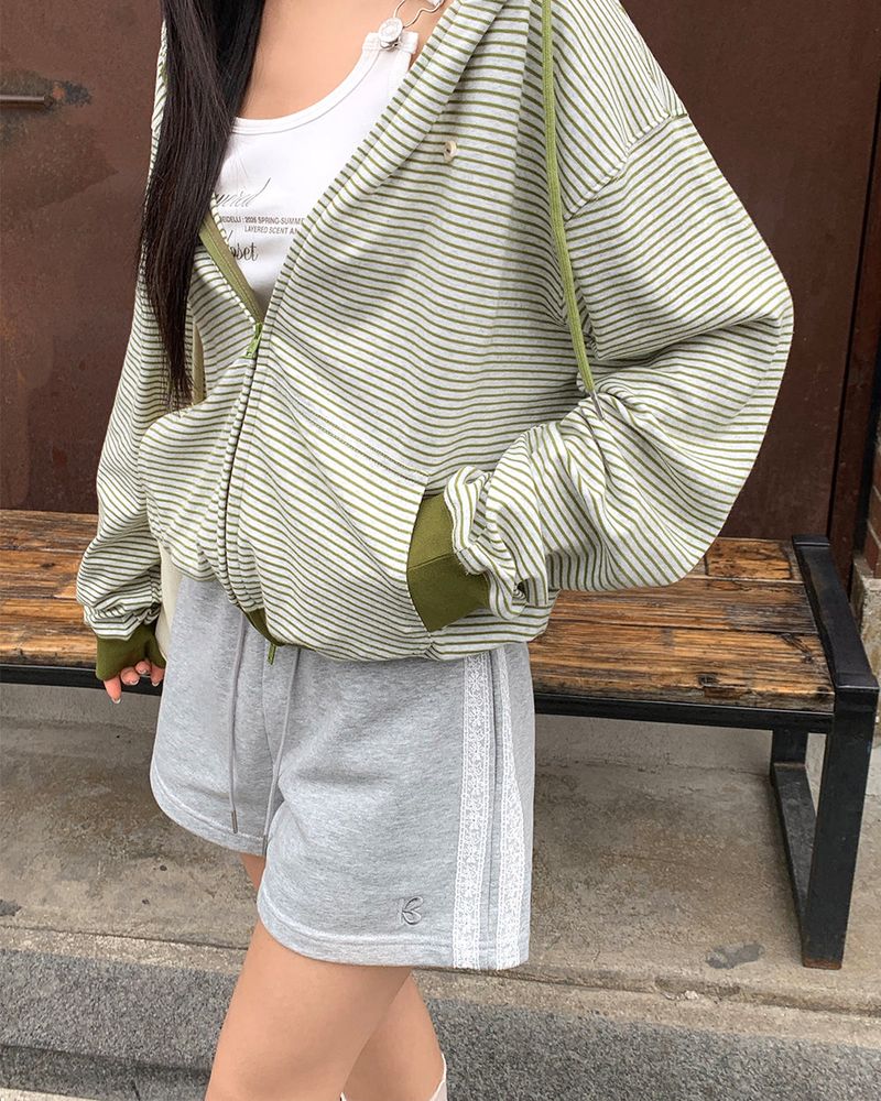 [ORIGINAL] Clover Stripe Hood Zip-Up