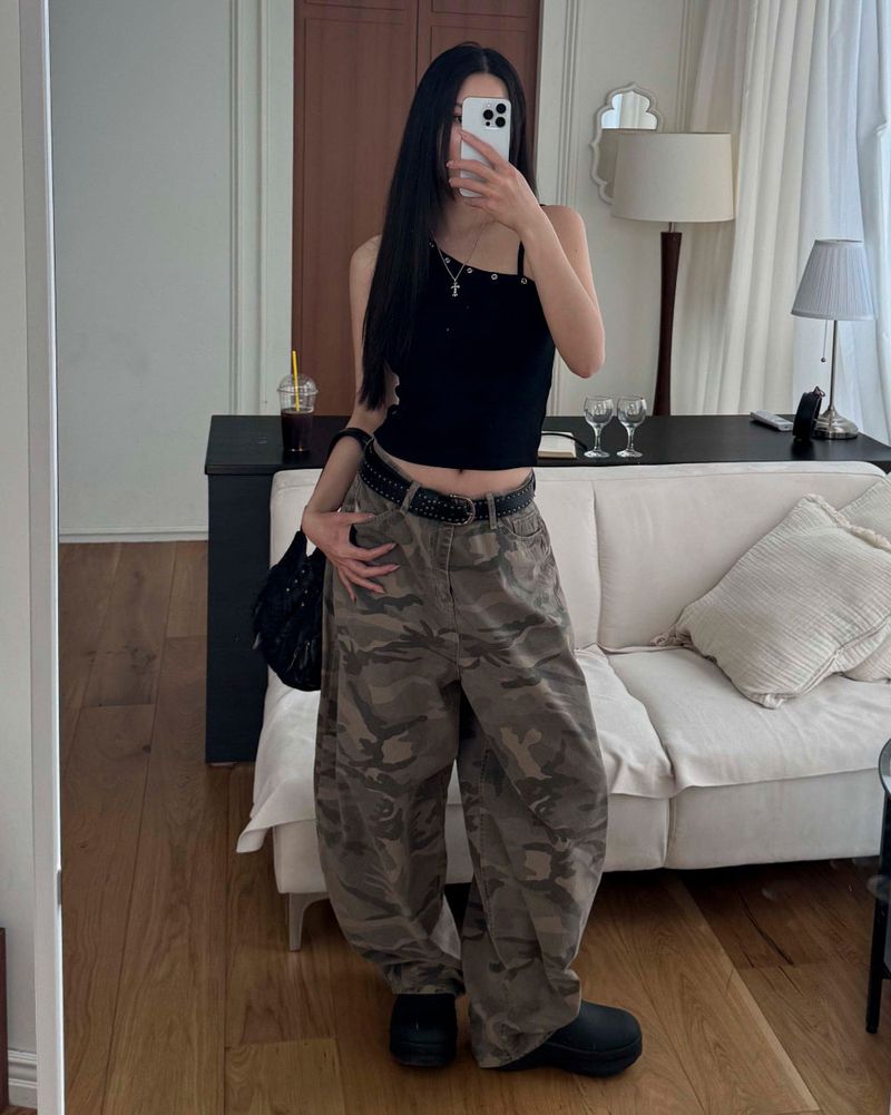Camo cotton pants
