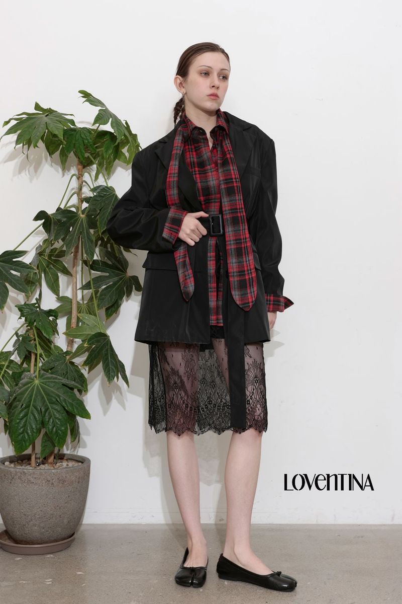 TRENCH BELT JACKET_NAVY