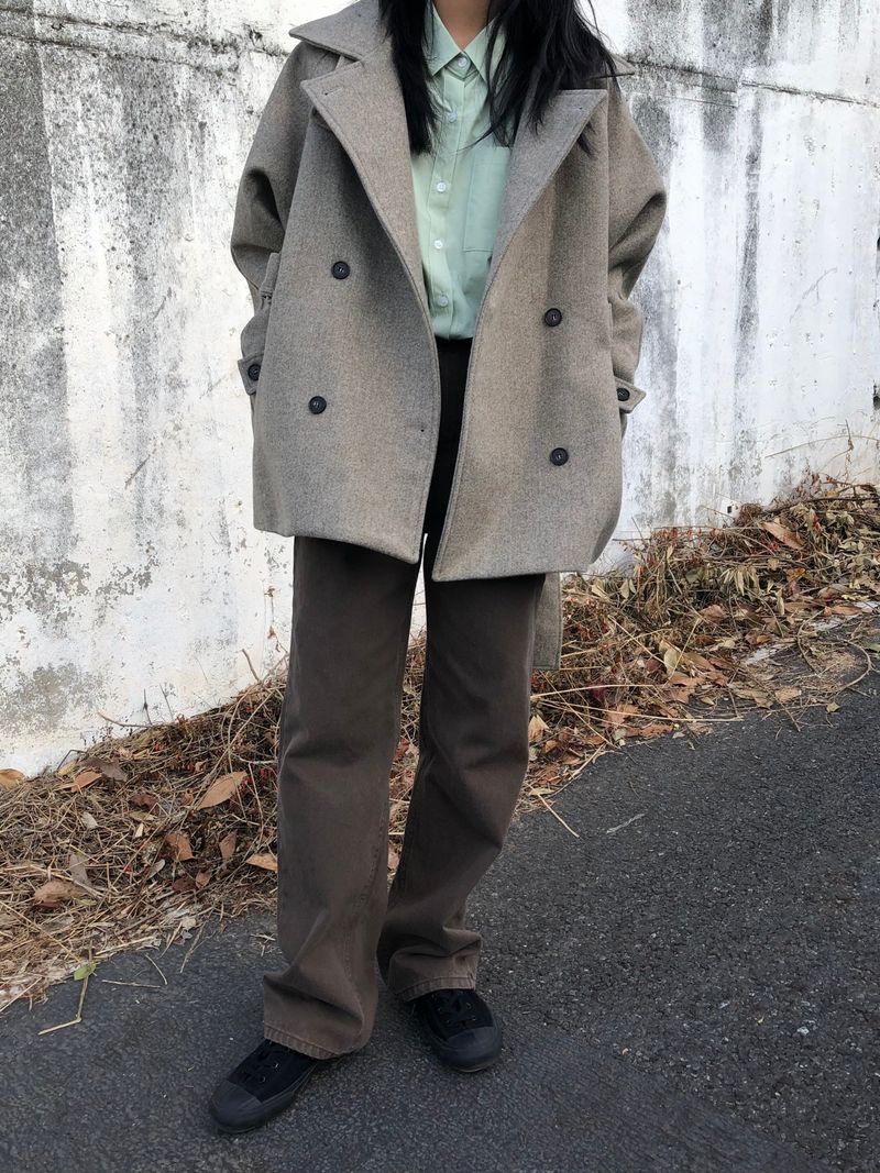 Zelda double pea coat