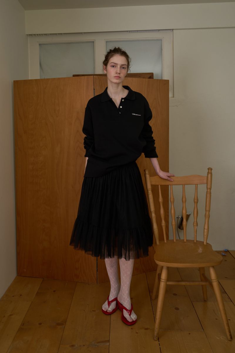 Tulle midi skirt_black