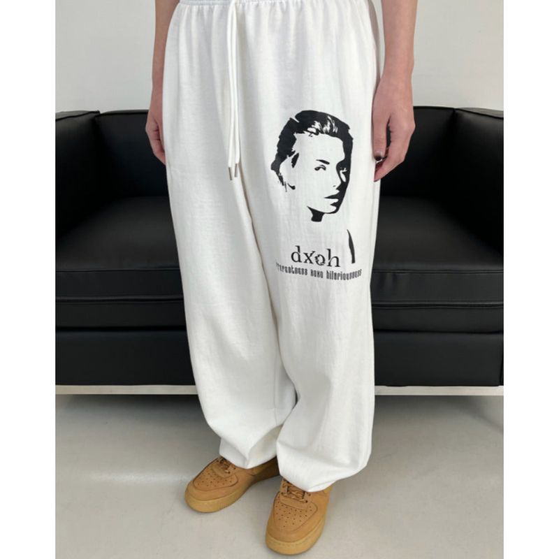 FACE LOGO LONG WIDE PANTS 3COLOR
