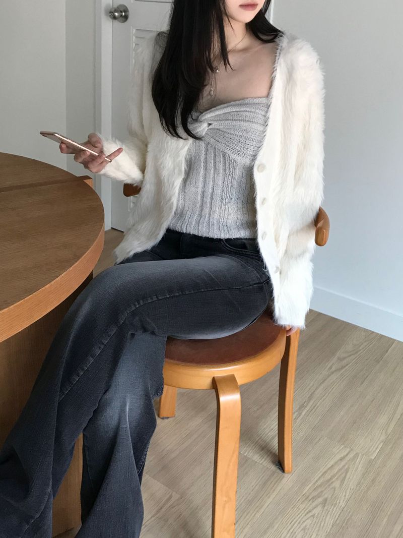 Alpaca knitwear top (2 colors)