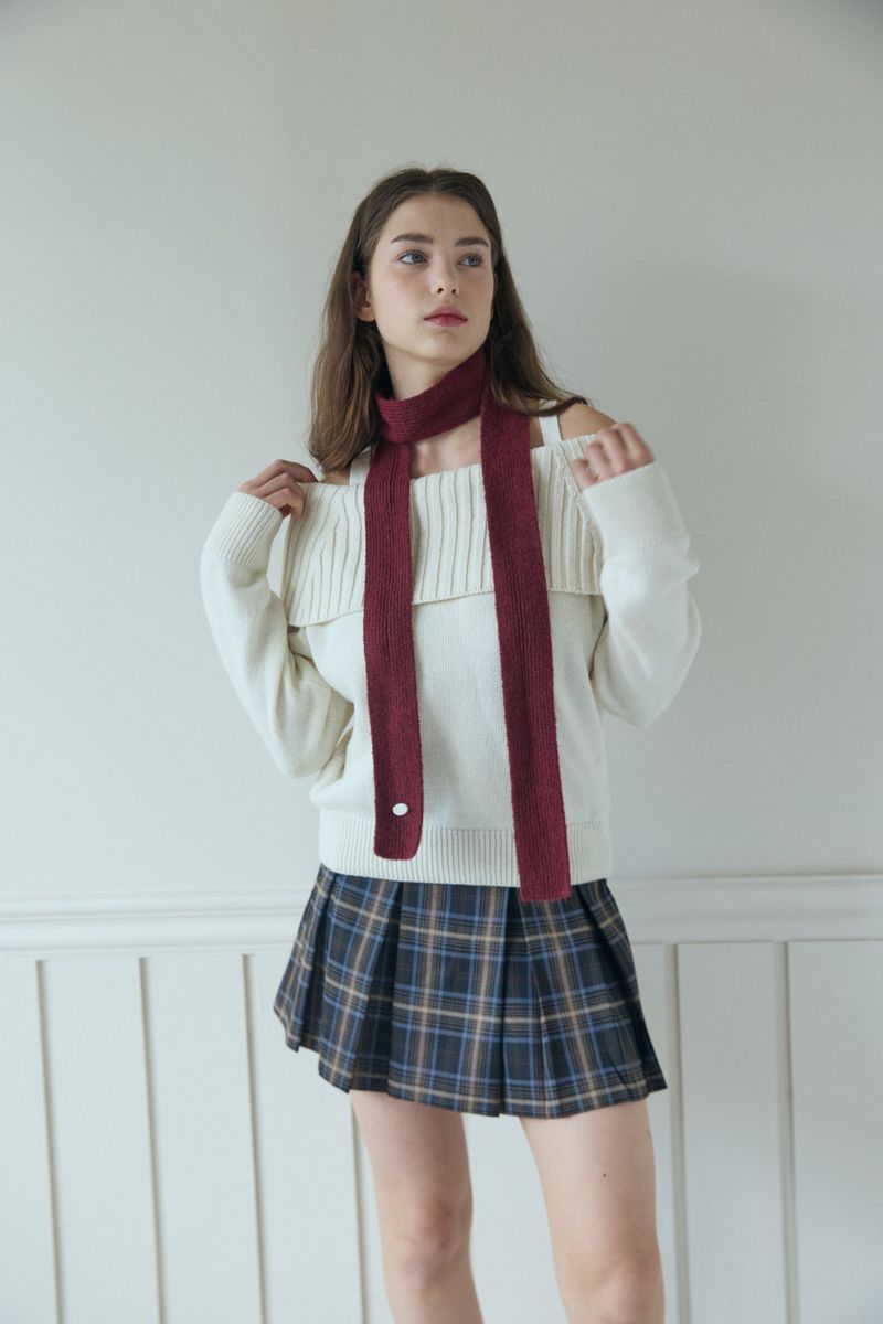 PINK PINEAPPLE(ピンクパイナップル)の「TAFFY KNIT MUFFLER (4 COLORS)(Fashion Accessories)」