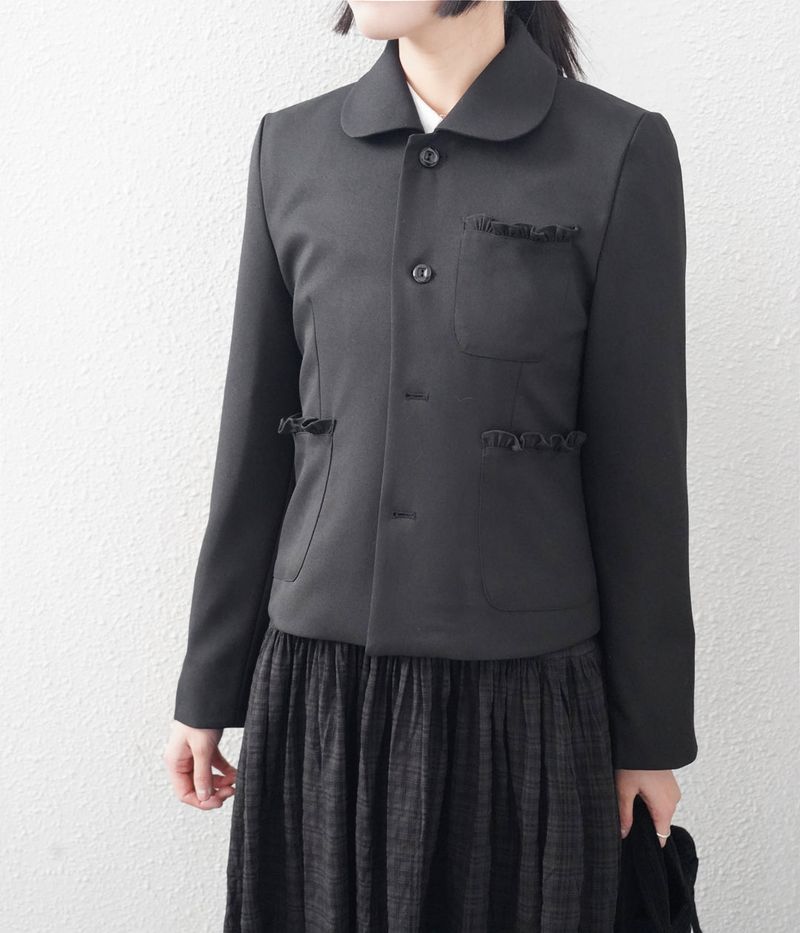 [fiebre] ruffles round collar jacket 