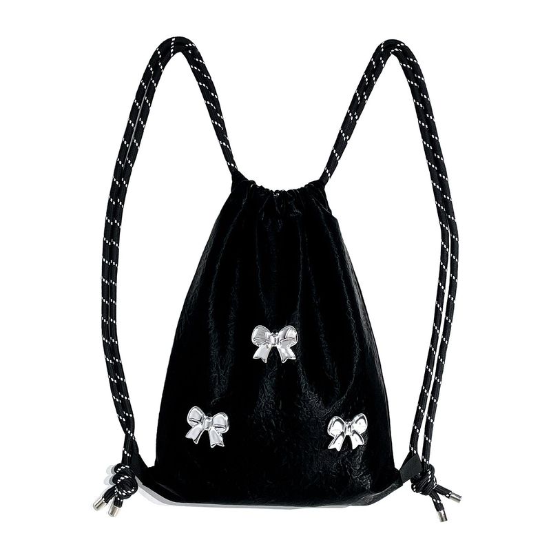Silver Ribbon Gym Sack [Black]