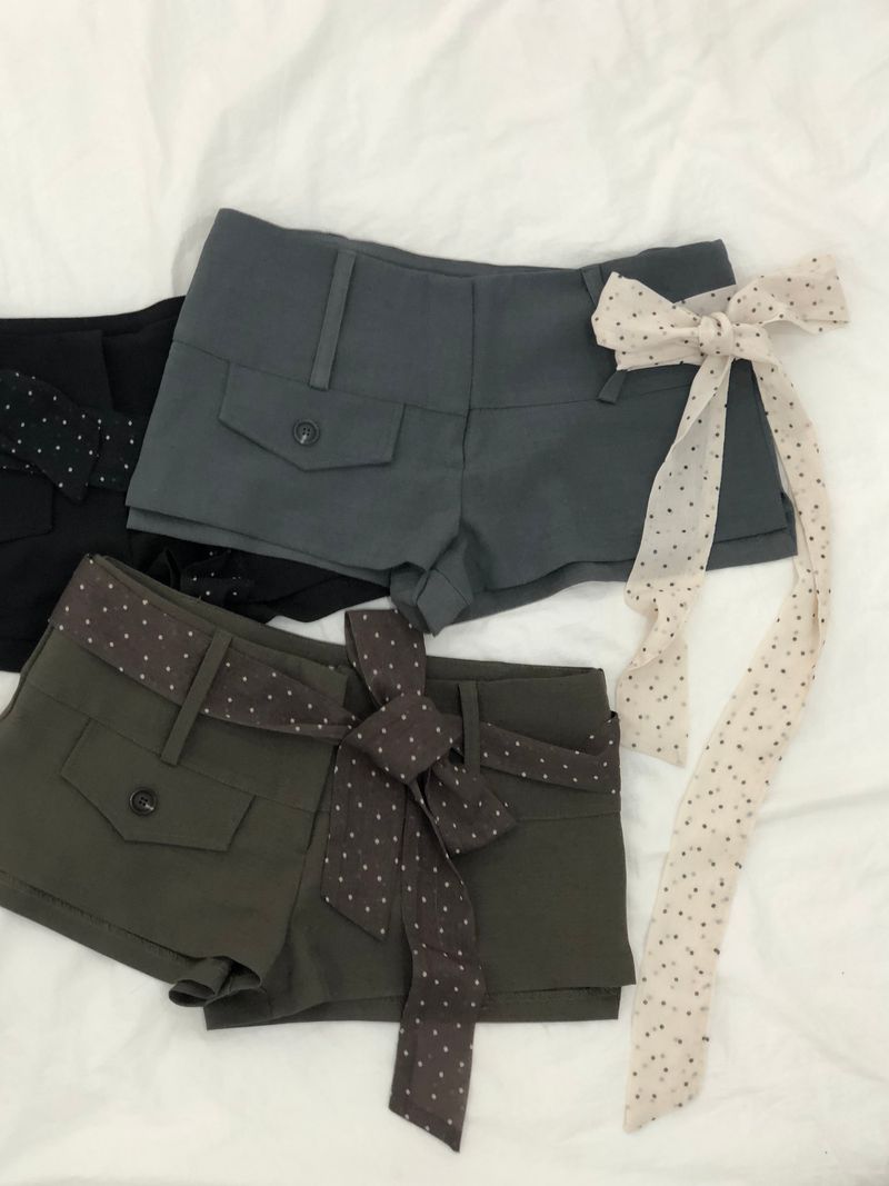 Dot Scarf Set Pants