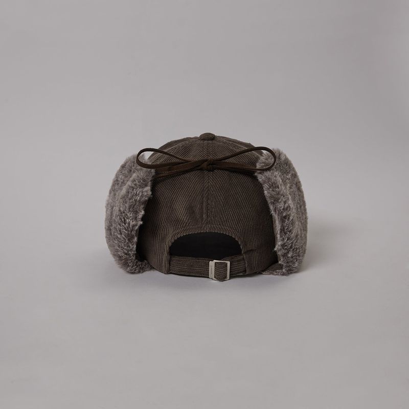 Boucle Logo Corduroy Trooper Hat (Brown)