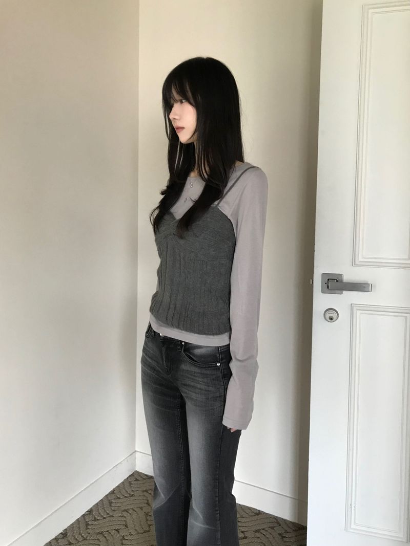 Alpaca knitwear top (2 colors)