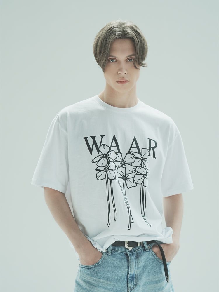 T1012 M FLOWER T-SHIRT_WHITE