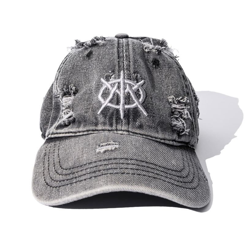 MASSNOUN(マスノウン)の「EMBLEM WASHED DYING VINTAGE BALL CAP MSFAC004-BK(Hats)」