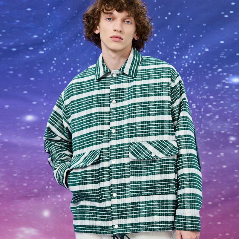 Padded check jacket