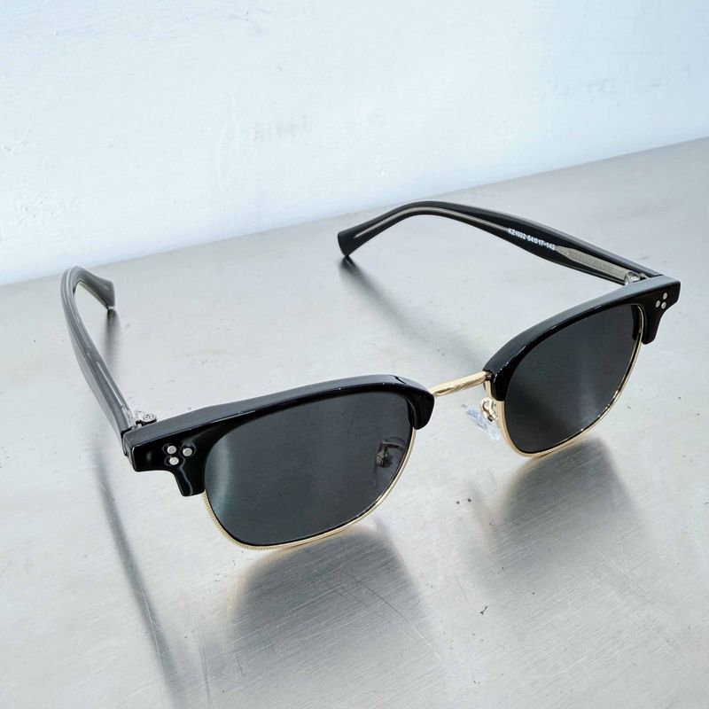 Black Gold Semi-Rim Sunglasses