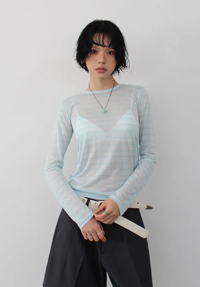 AAKE(アケ)の「MIST STRIPE LONGSLEEVE(Tops)」