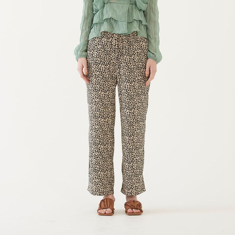 FLORAL PRINTED PANTS (BEIGE)