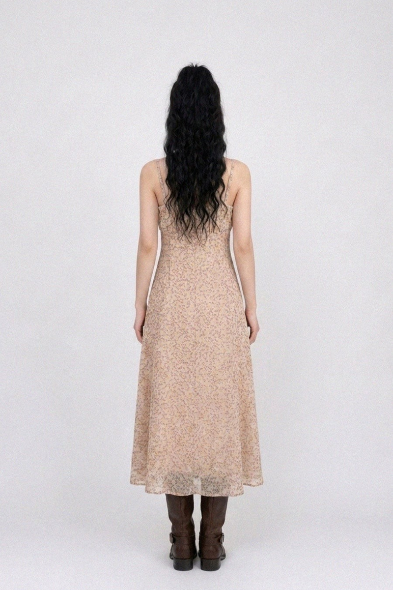 BLOOMING GARDEN CHIFFON DRESS