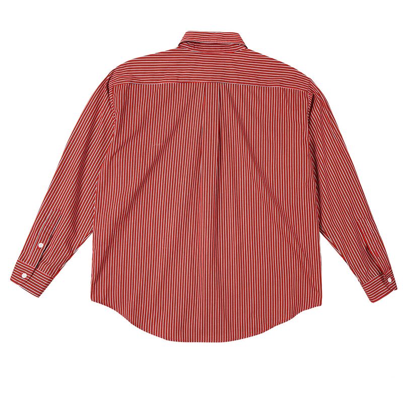 ストライプオーバーシャツ / STRIPE OVER SHIRT_RED