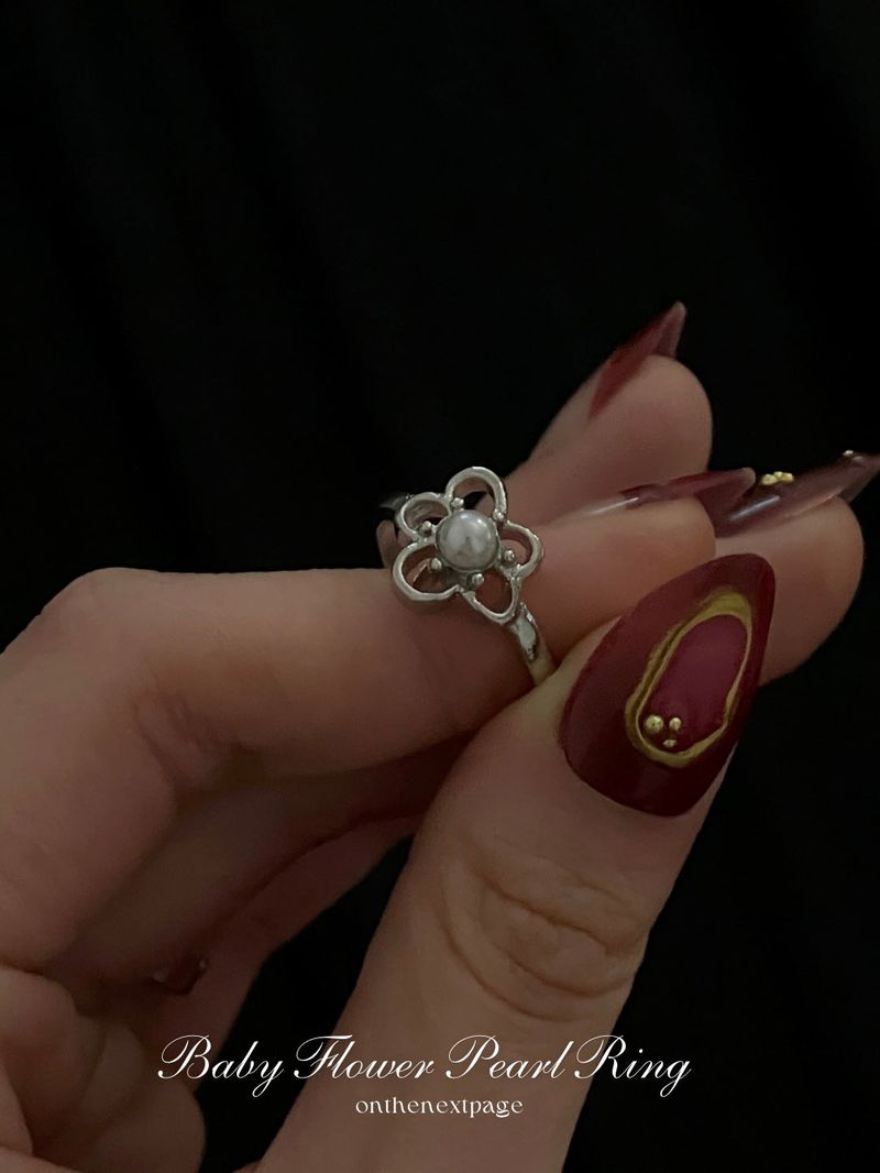 Baby Flower Pearl Ring