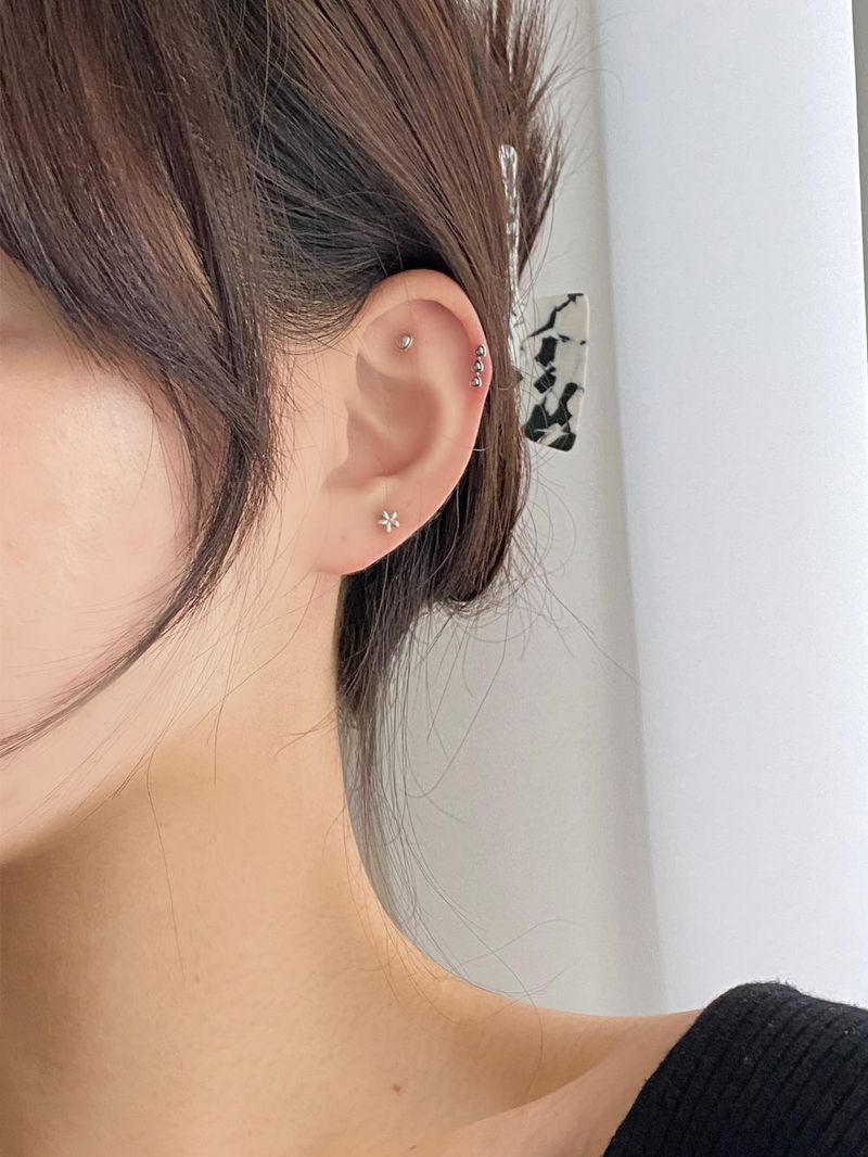 [4 set] mini heart ball piercing set