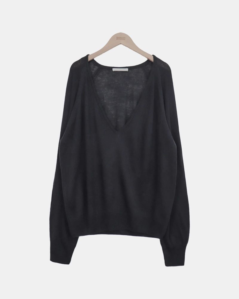 Ria Deep V-Neck Long-Sleeve Knit