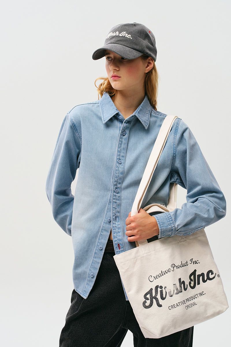 UNI WORDING LOGO ECO BAG [IVORY]