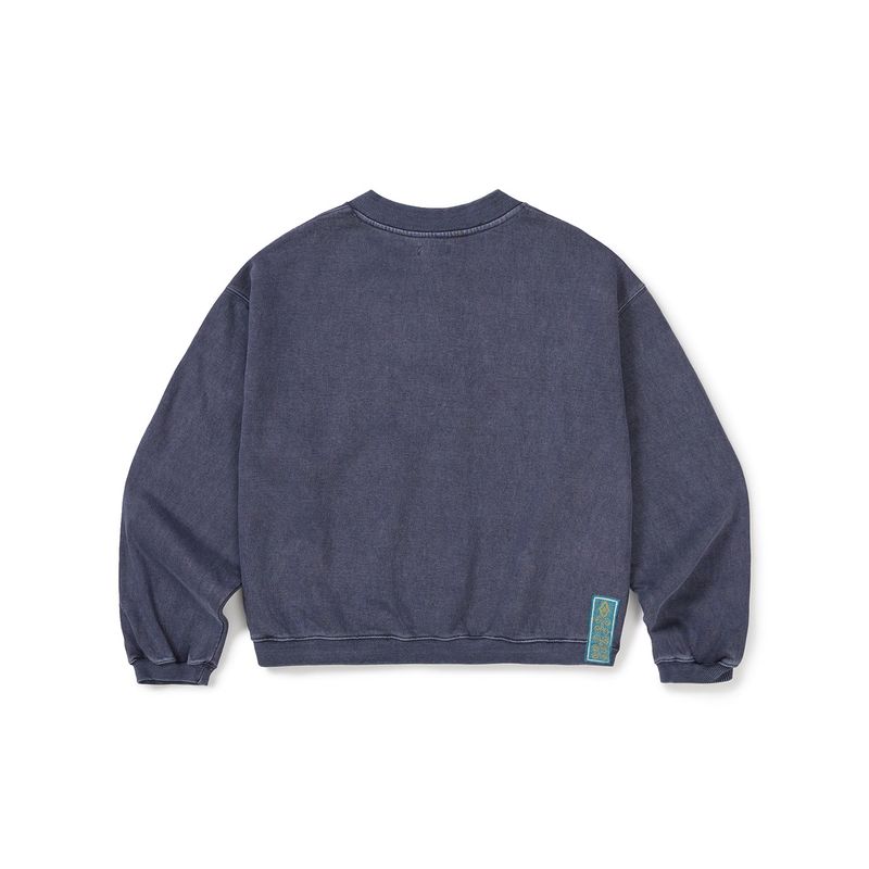 Symbolic button sweatshirt / Vintage navy