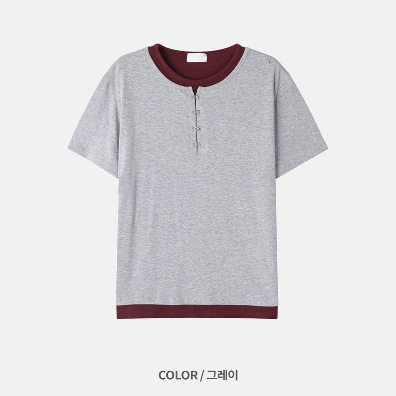 Kenz Buckle Layered Top