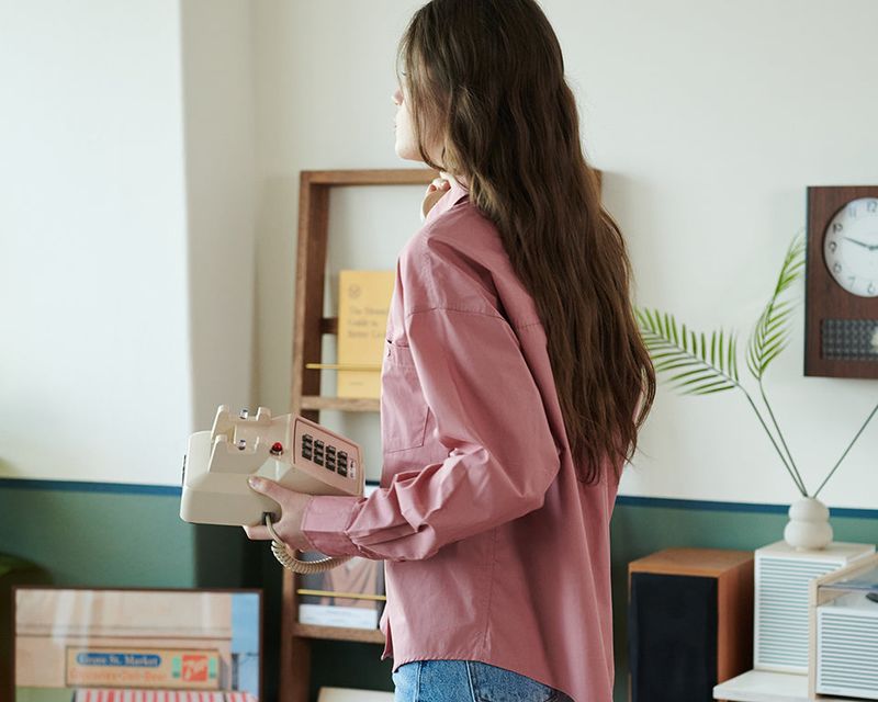 LOGO POPLIN SHIRT [PINK]