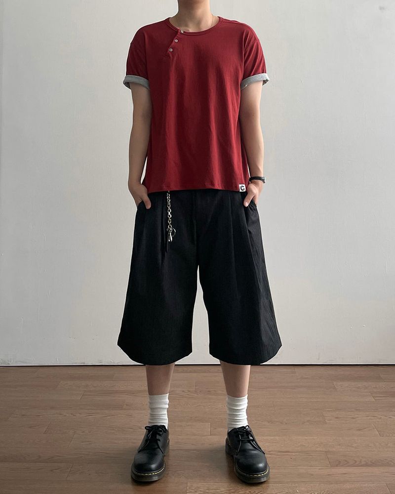 Ease Herringbone Bermuda Denim Pants