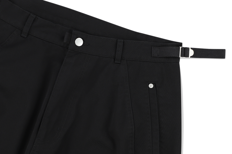 BIKER WASHED WIDE PANTS