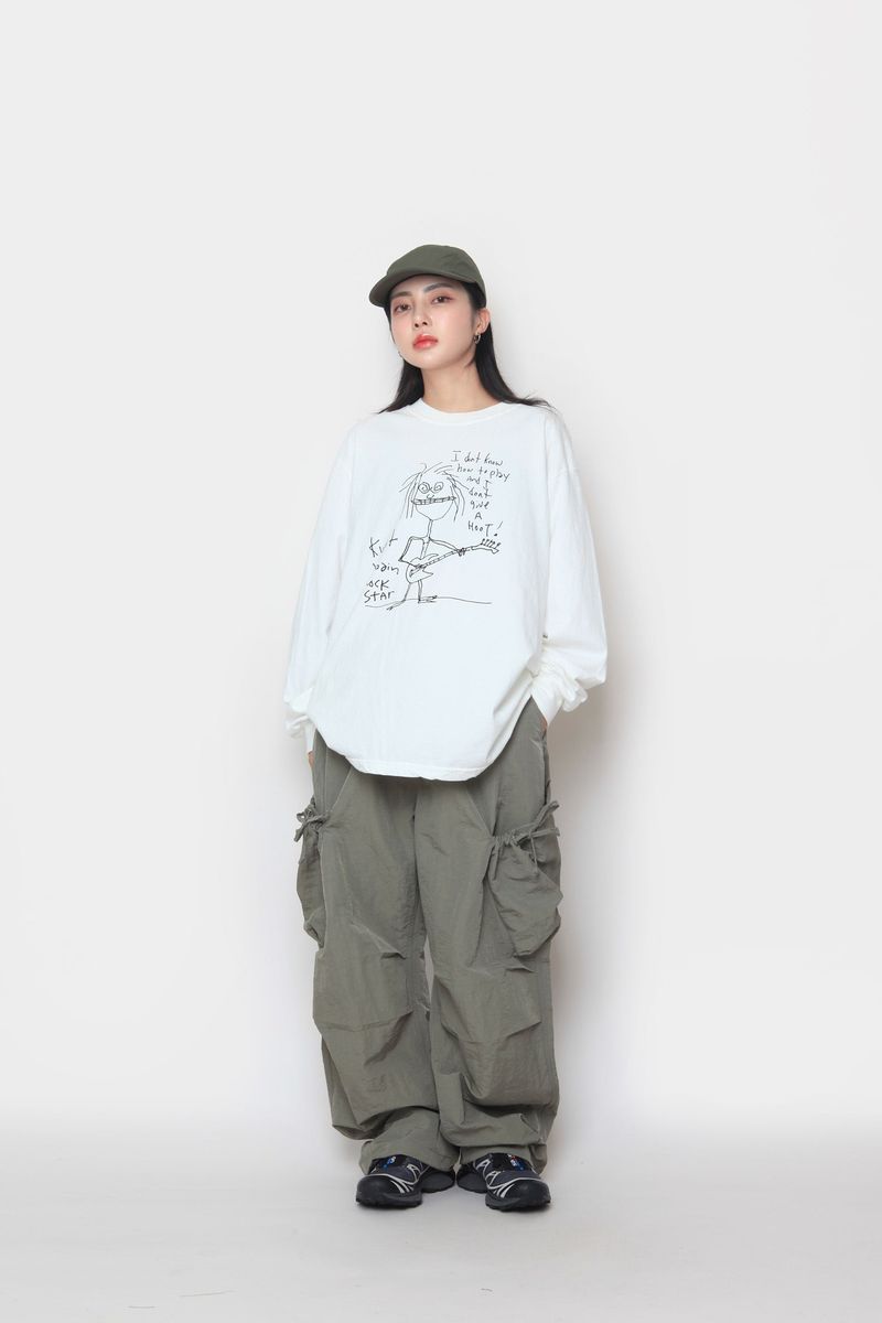 Shirring Pocket Cargo Pants