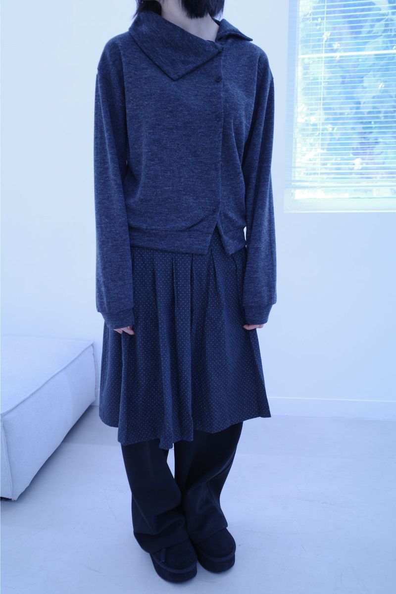 Yuse unbal button cardigan