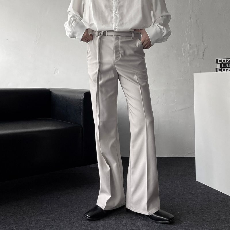 MG649 Belt Flared Fit Slacks (3 colors)