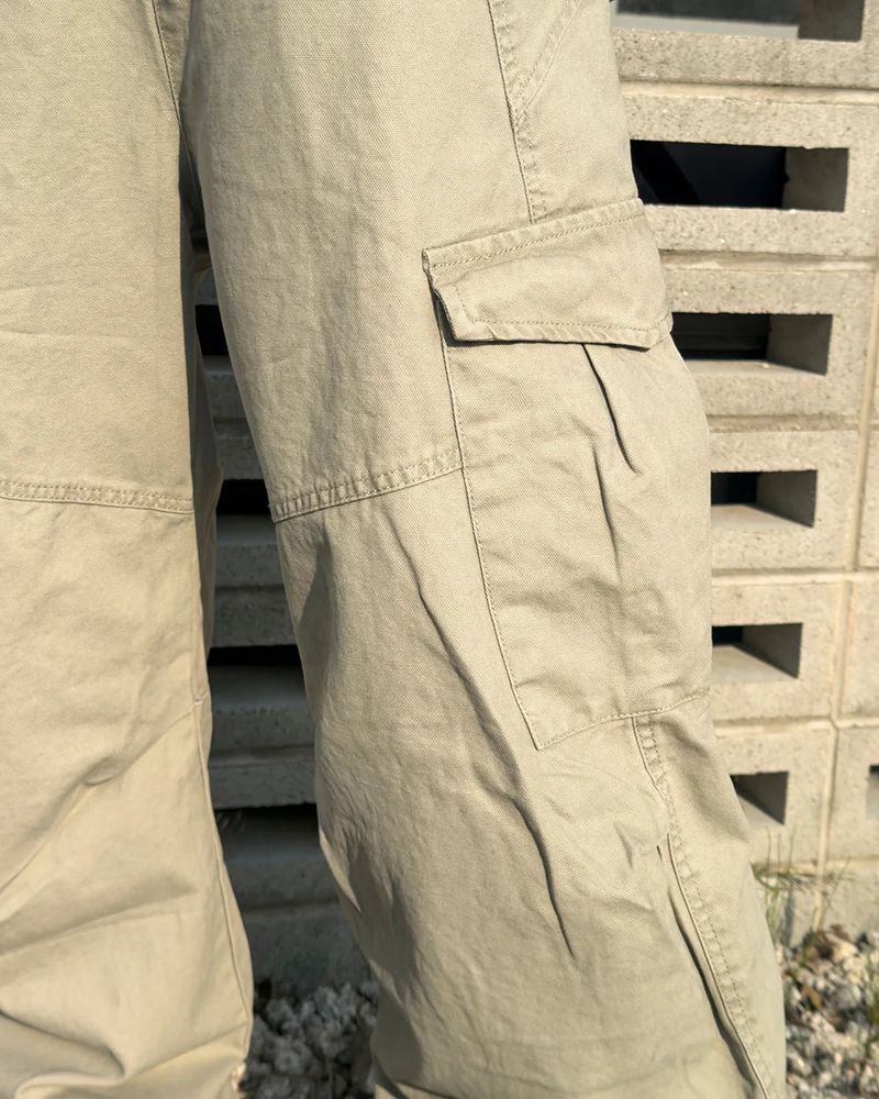 Cerne Dying Washed Curved Cargo Pants