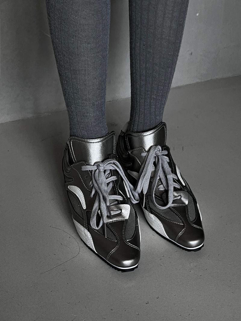 steel-edge stiletto sneaker (2color)