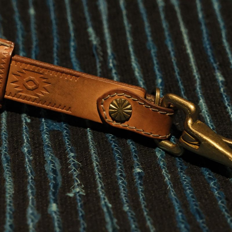 Glove holder leather key ring / Vegetable natural