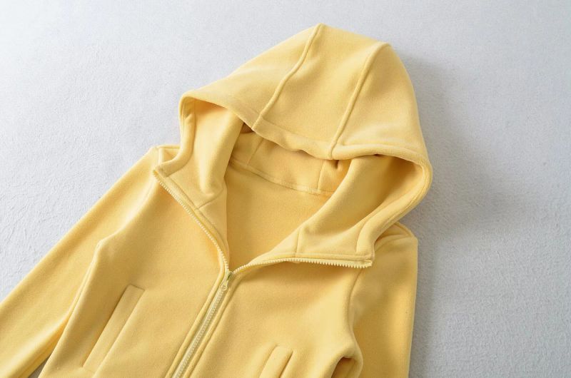 Emily Soft Crop Hoodie Zip-Up