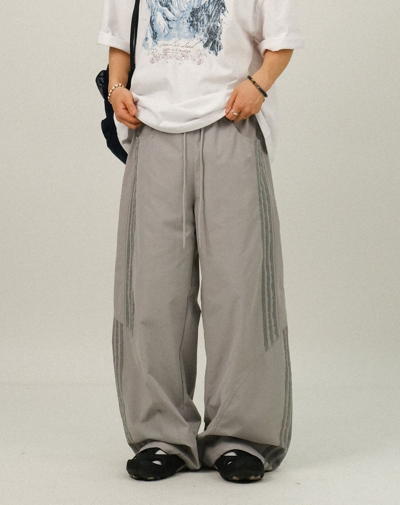 RU Track Nylon Curved Banding Pants