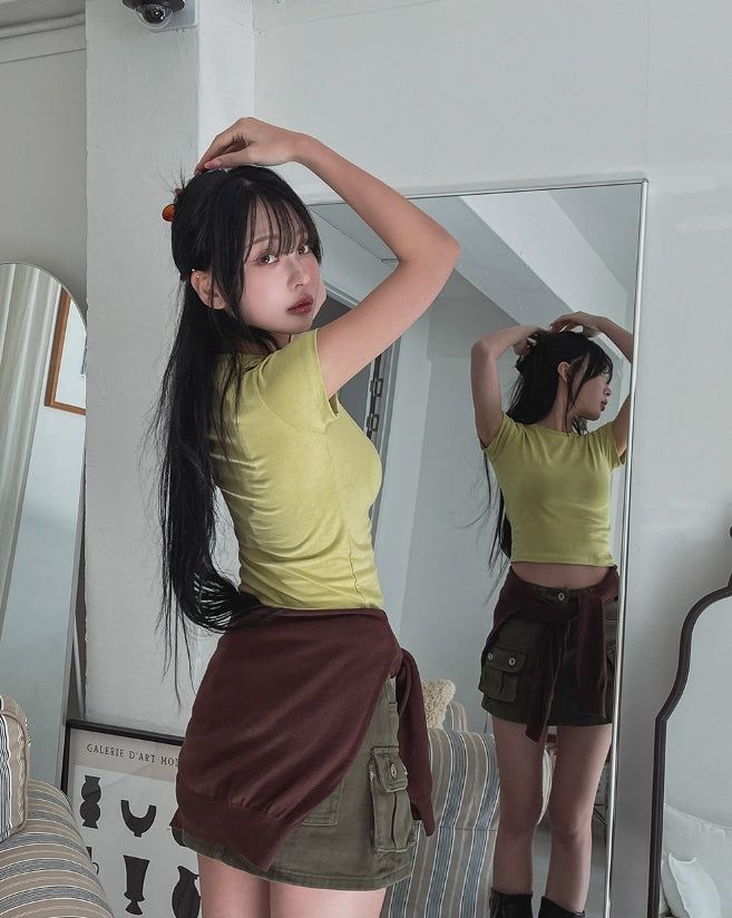 Hamil strap cargo skirt pants