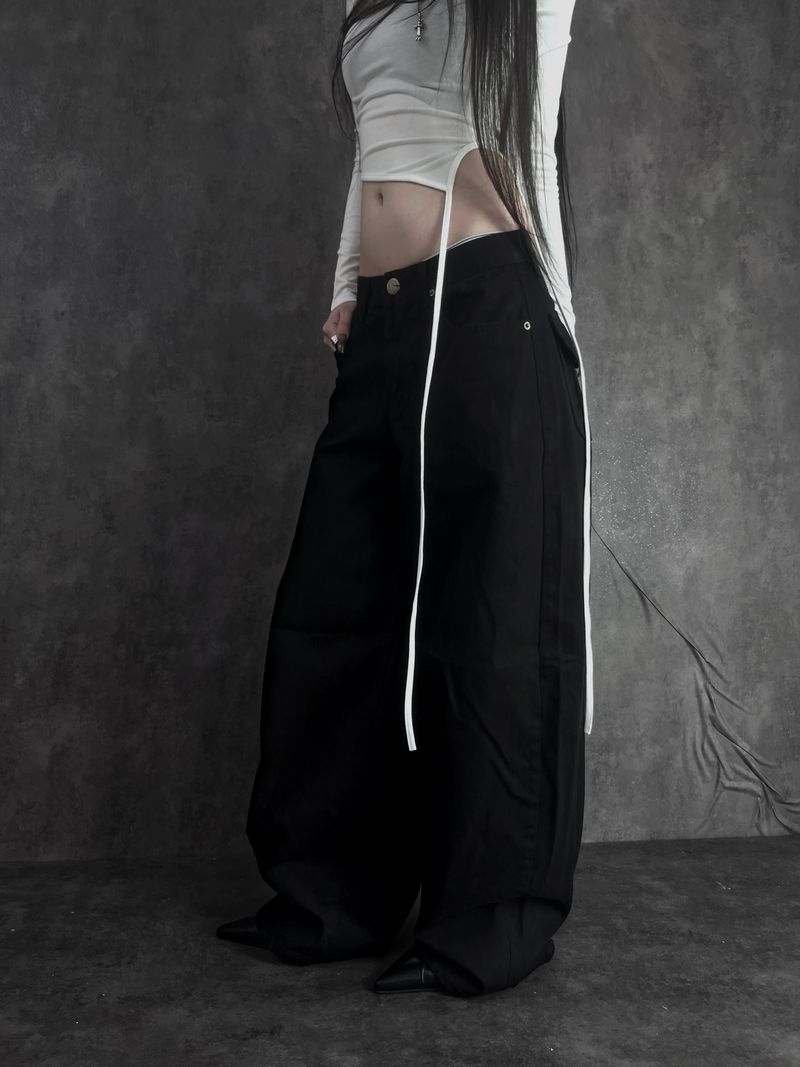 slapped d-ring wide denim
