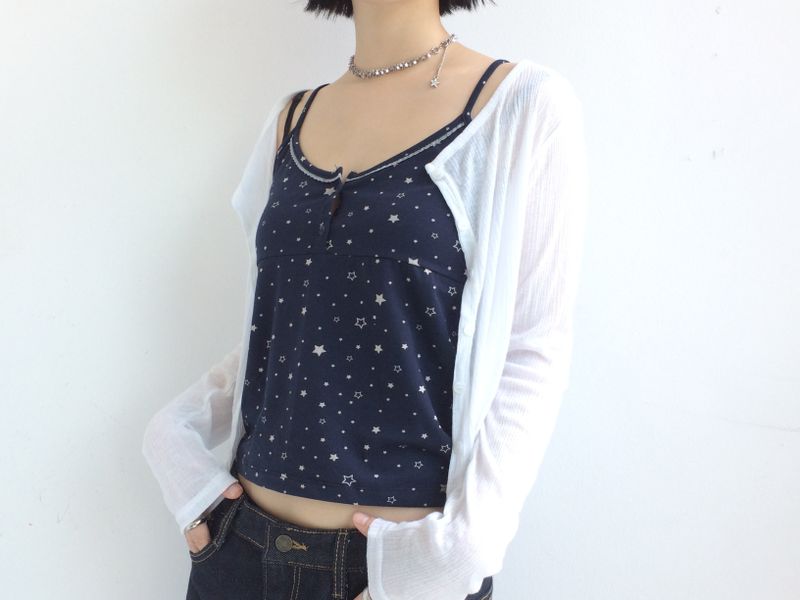 Dawn Star button sleeveless