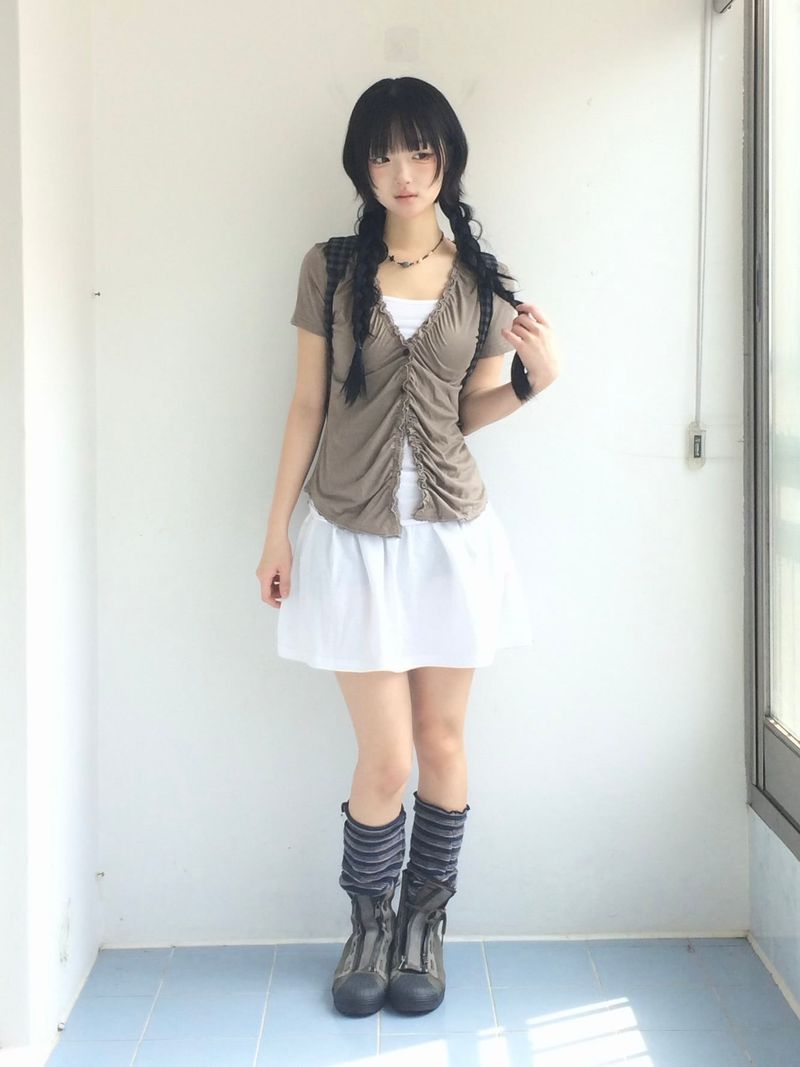 vintage shirring button t