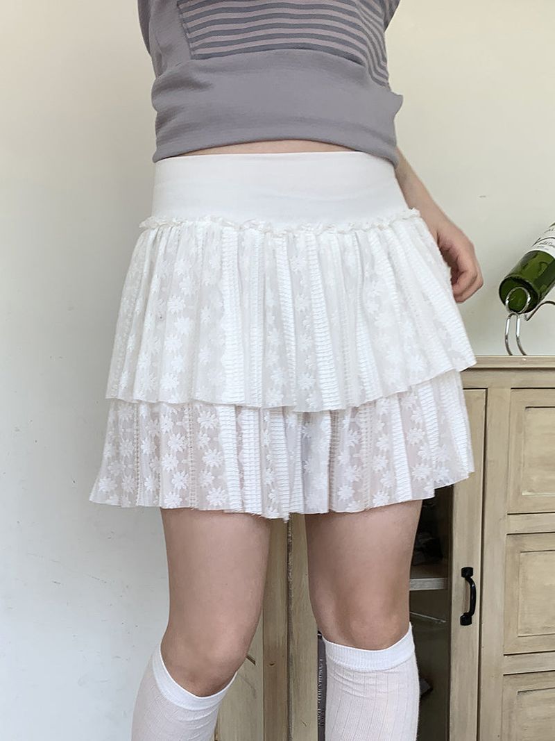 JAZZ THE ORDER(ジャズ ザ オーダー)の「BLOOM LACE FRILL SKIRT (2C)(Skirts)」